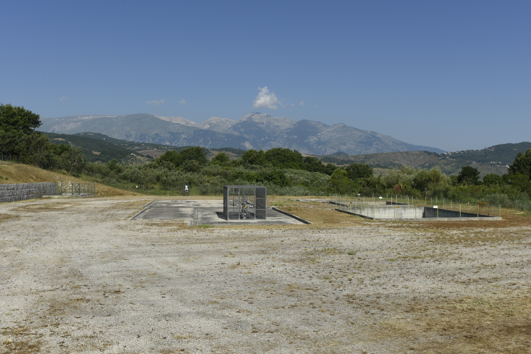 Vista dell'impianto Colle Santo e del paesaggio circostante